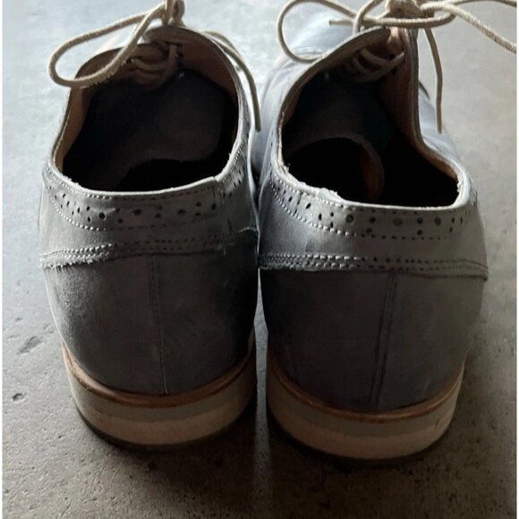 JD FISK Men’s Size 10 Blue Light Leather Suede Sole Lace up OXFORD SHOES - Picture 8 of 14